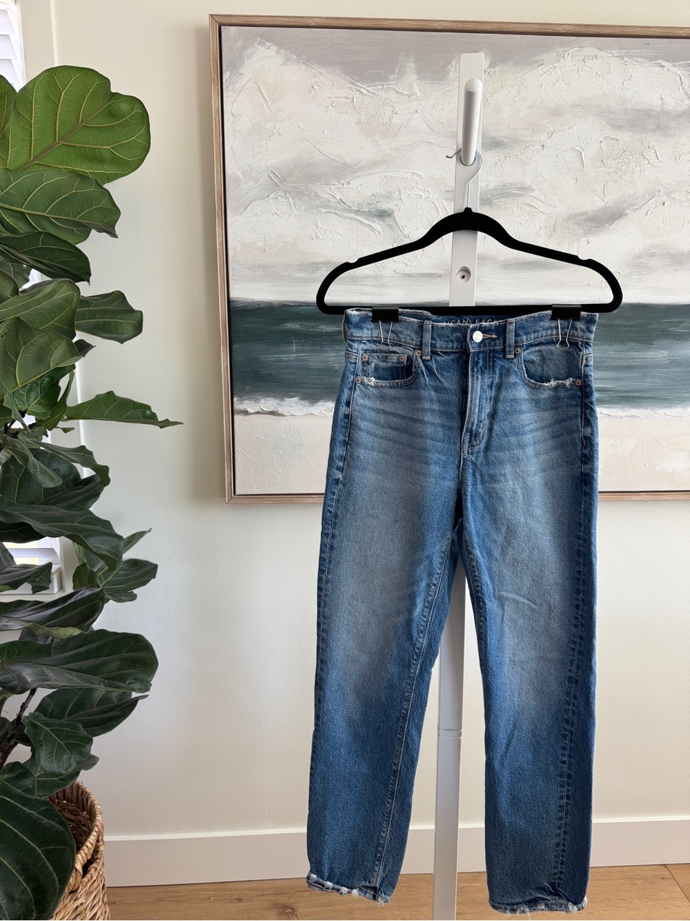 American Eagle High Rise Straight Leg Ankle
